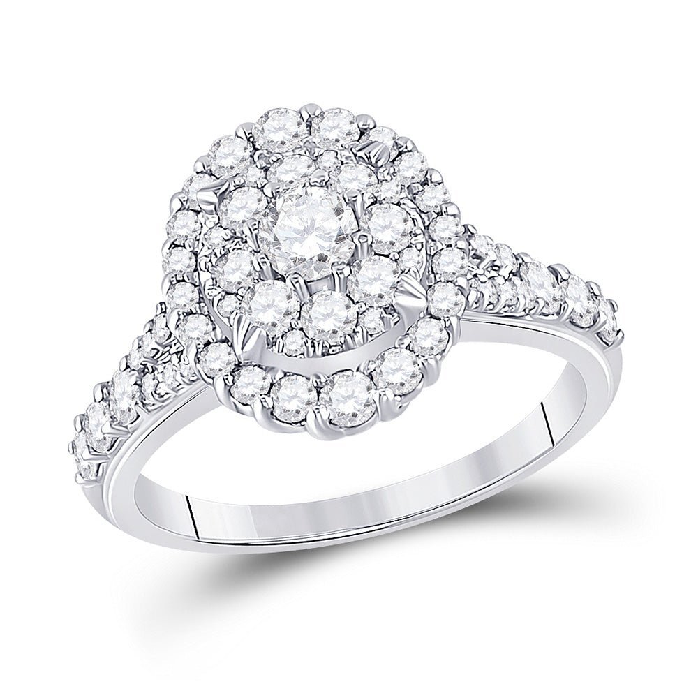 Eternal Love 10kt White Gold Diamond Oval Bridal Wedding Engagement Ring - Splendid Jewellery