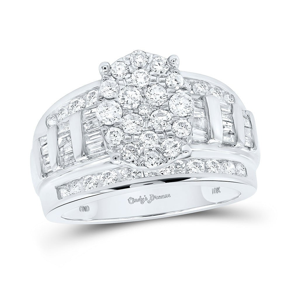 Eternal Love 10kt White Gold Diamond Oval Bridal Wedding Ring - Splendid Jewellery