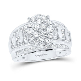Eternal Love 10kt White Gold Diamond Oval Bridal Wedding Ring - Splendid Jewellery