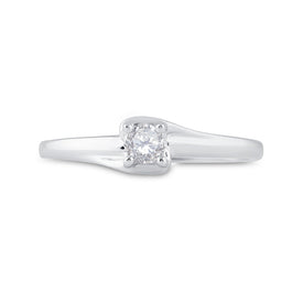 Eternal Love 10kt White Gold Diamond Promise Ring  Front View from Splendid Jewellery