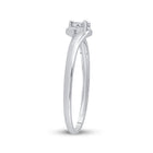 Eternal Love 10kt White Gold Diamond Promise Ring  Side View from Splendid Jewellery