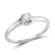 Load image into Gallery viewer, Eternal Love 10kt White Gold Diamond Promise Ring  Top View from Splendid Jewellery
