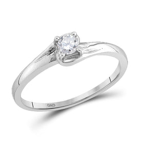 Eternal Love 10kt White Gold Diamond Promise Ring  Top View from Splendid Jewellery