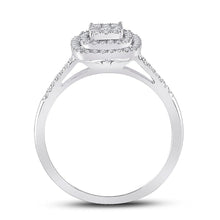 Load image into Gallery viewer, Eternal Love 10kt White Gold Diamond Square Bridal Wedding Ring Set - Splendid Jewellery