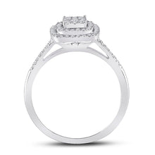 Load image into Gallery viewer, Eternal Love 10kt White Gold Diamond Square Bridal Wedding Ring Set - Alternate view 3 from Splendid Jewellery