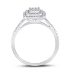 Eternal Love 10kt White Gold Diamond Square Bridal Wedding Ring Set - Alternate view 3 from Splendid Jewellery
