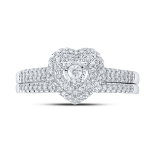 Eternal Love 10kt White Gold Diamond Wedding Ring Set - Splendid Jewellery