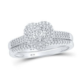Eternal Love 10kt White Gold Diamond Wedding Ring Set - Alternate view 1 from Splendid Jewellery