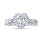 Eternal Love 10kt White Gold Diamond Wedding Ring Set - Splendid Jewellery