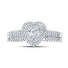 Eternal Love 10kt White Gold Diamond Wedding Ring Set - Splendid Jewellery