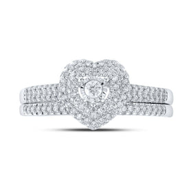Eternal Love 10kt White Gold Diamond Wedding Ring Set - Splendid Jewellery