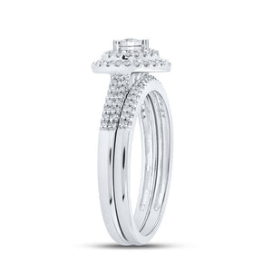 Eternal Love 10kt White Gold Diamond Wedding Ring Set - Splendid Jewellery