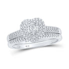 Eternal Love 10kt White Gold Diamond Wedding Ring Set - Splendid Jewellery