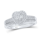 Eternal Love 10kt White Gold Diamond Wedding Ring Set - Splendid Jewellery