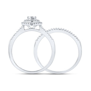 Eternal Love 10kt White Gold Diamond Wedding Ring Set - Splendid Jewellery