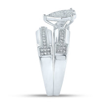 Load image into Gallery viewer, Eternal Love 10kt White Gold His Hers Diamond Heart Wedding Set - Splendid Jewellery