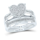 Eternal Love 10kt White Gold His Hers Diamond Heart Wedding Set - Alternate view 1 from Splendid Jewellery