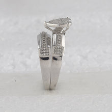 Load image into Gallery viewer, Eternal Love 10kt White Gold His Hers Diamond Heart Wedding Set - Splendid Jewellery