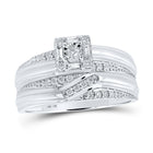 Eternal Love 10kt White Gold His Hers Diamond Square Wedding Set - Alternate view 3 from Splendid Jewellery