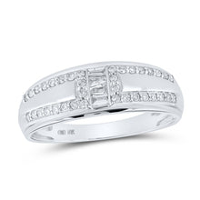 Load image into Gallery viewer, Eternal Love 10kt White Gold His Hers Diamond Square Wedding Set - Alternate view 2 from Splendid Jewellery