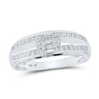 Eternal Love 10kt White Gold His Hers Diamond Square Wedding Set - Alternate view 2 from Splendid Jewellery