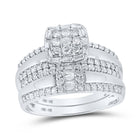 Eternal Love 10kt White Gold His Hers Diamond Square Wedding Set - Alternate view 3 from Splendid Jewellery