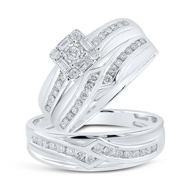 Eternal Love 10kt White Gold His Hers Diamond Wedding Set - Alternate view 1 from Splendid Jewellery