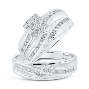 Eternal Love 10kt White Gold His Hers Diamond Wedding Set - Splendid Jewellery