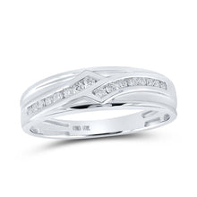 Load image into Gallery viewer, Eternal Love 10kt White Gold His Hers Diamond Wedding Set - Alternate view 2 from Splendid Jewellery