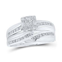 Load image into Gallery viewer, Eternal Love 10kt White Gold His Hers Diamond Wedding Set - Alternate view 3 from Splendid Jewellery