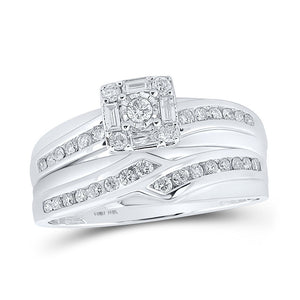 Eternal Love 10kt White Gold His Hers Diamond Wedding Set - Splendid Jewellery