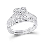 Eternal Love 10kt White Gold His Hers Heart Diamond Wedding Set - Alternate view 3 from Splendid Jewellery