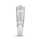 Eternal Love 10kt White Gold His Hers Round Diamond Cluster Matching Wedding Set 1-1/4 Cttw - Alternate view 3 from Splendid Jewellery