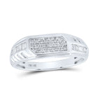 Eternal Love 10kt White Gold His Hers Round Diamond Cluster Matching Wedding Set 1 Cttw - Alternate view 2 from Splendid Jewellery