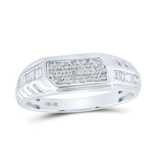 Load image into Gallery viewer, Eternal Love 10kt White Gold His Hers Round Diamond Cluster Matching Wedding Set 1 Cttw - Splendid Jewellery