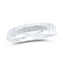 Load image into Gallery viewer, Eternal Love 10kt White Gold His Hers Round Diamond Cluster Matching Wedding Set 1/2 Cttw - Splendid Jewellery