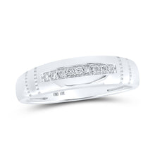 Load image into Gallery viewer, Eternal Love 10kt White Gold His Hers Round Diamond Cluster Matching Wedding Set 1/2 Cttw - Alternate view 2 from Splendid Jewellery