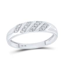Load image into Gallery viewer, Eternal Love 10kt White Gold His Hers Round Diamond Cluster Matching Wedding Set 1/3 Cttw - Splendid Jewellery