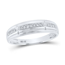 Load image into Gallery viewer, Eternal Love 10kt White Gold His Hers Round Diamond Cluster Matching Wedding Set - Splendid Jewellery