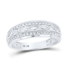 Load image into Gallery viewer, Eternal Love 10kt White Gold His Hers Round Diamond Cluster Matching Wedding Set - Alternate view 3 from Splendid Jewellery