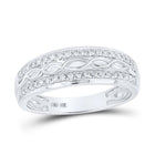 Eternal Love 10kt White Gold His Hers Round Diamond Cluster Matching Wedding Set - Alternate view 3 from Splendid Jewellery