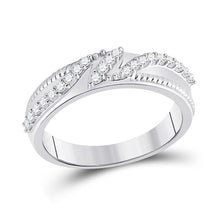 Load image into Gallery viewer, Eternal Love 10kt White Gold His Hers Round Diamond Cluster Matching Wedding Set - Splendid Jewellery