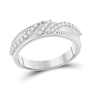 Eternal Love 10kt White Gold His Hers Round Diamond Cluster Matching Wedding Set - Splendid Jewellery