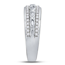 Load image into Gallery viewer, Eternal Love 10kt White Gold His Hers Round Diamond Cluster Matching Wedding Set - Splendid Jewellery