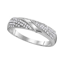 Load image into Gallery viewer, Eternal Love 10kt White Gold His Hers Round Diamond Cluster Wedding Set 3/4 Cttw - Splendid Jewellery