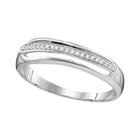 Eternal Love 10kt White Gold His Hers Round Diamond Cluster Wedding Set - Alternate view 3 from Splendid Jewellery