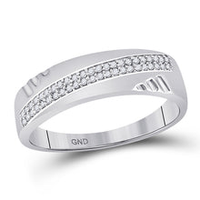 Load image into Gallery viewer, Eternal Love 10kt White Gold His Hers Round Diamond Cluster Wedding Set - Splendid Jewellery