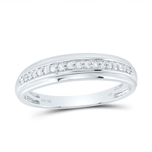 Eternal Love 10kt White Gold His Hers Round Diamond Halo Matching Wedding Set 1/2 Cttw - Splendid Jewellery