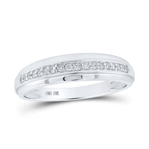 Eternal Love 10kt White Gold His Hers Round Diamond Square Matching Wedding Set 1/2 Cttw - Splendid Jewellery