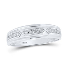 Load image into Gallery viewer, Eternal Love 10kt White Gold His Hers Round Diamond Square Matching Wedding Set 1/2 Cttw - Splendid Jewellery